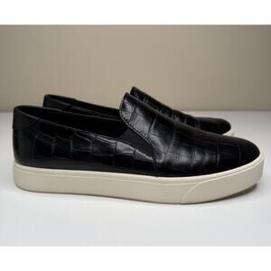 Cole Haan Grand Series Olson Slip On Sneaker Womens 8B Black Croc Print Leather